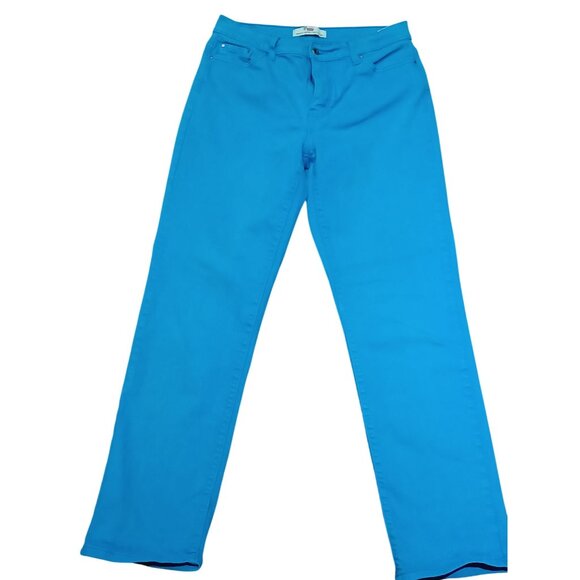 Levis Womens Perfectly Shaping 512 Straight Jeans Light Blue Denim 31x32 - Picture 2 of 8